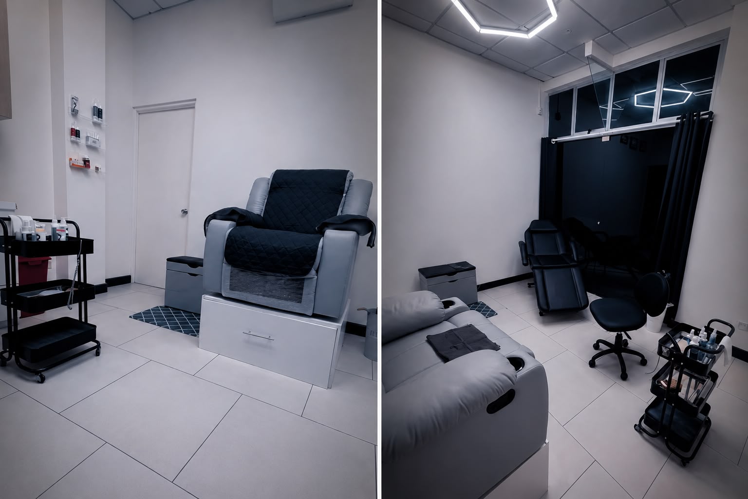 Sala de pedicure y sala de tratamientos de THE SITE STUDIO BARBER